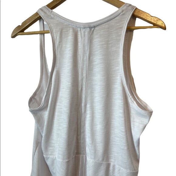 DEX White Racerback Lightweight Slit Back Casual Tank Top M - Picture 4 of 9